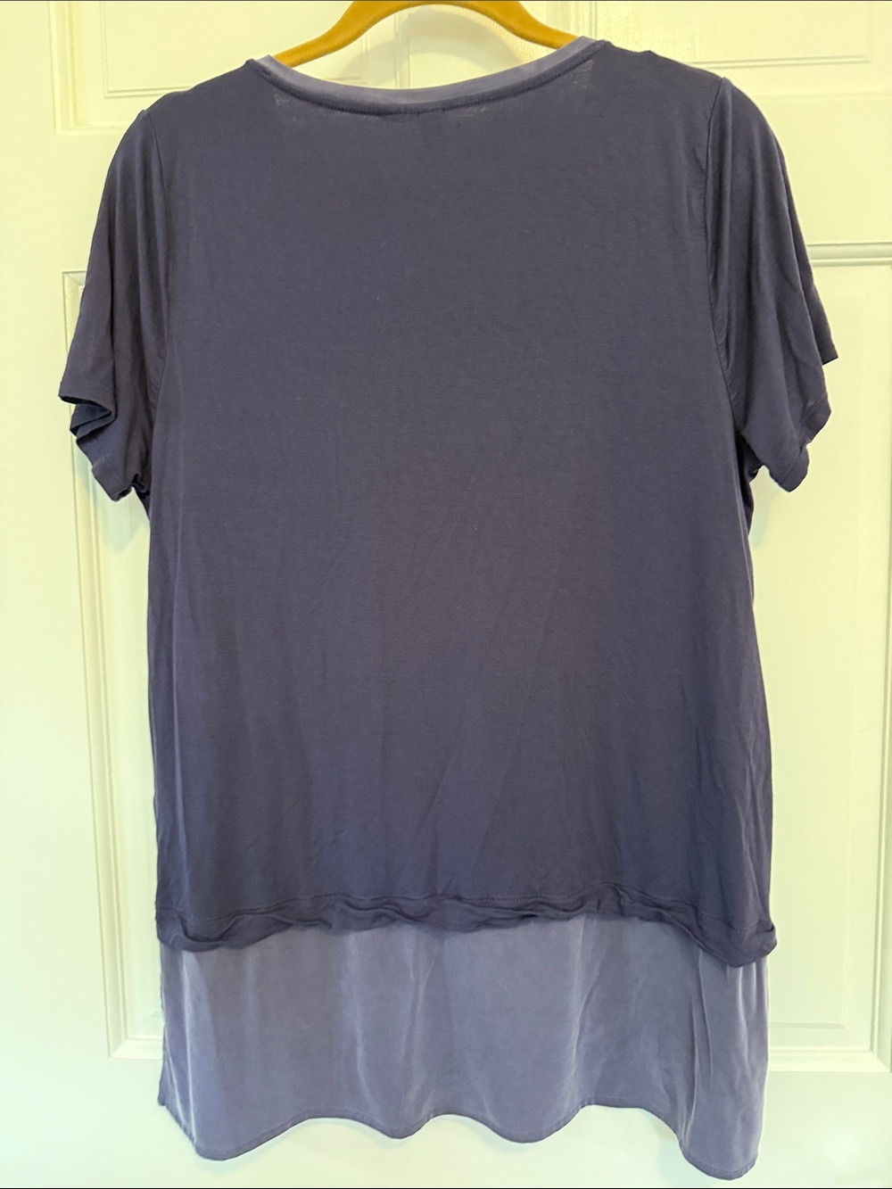Cynthia Rowley Women’s Layered V-Neck Top in Navy - Picture 2 of 3